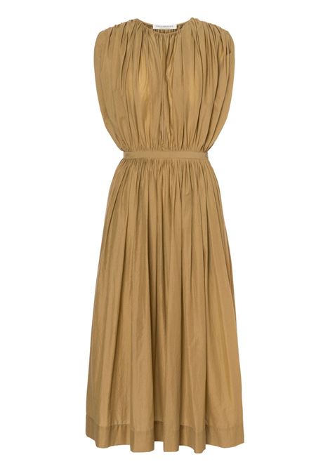 Abito midi con arricciatura in beige Philosophy Di Lorenzo Serafini - donna